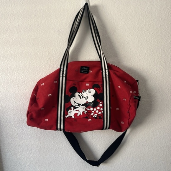 Loungefly Handbags - SOLD🦞🦞🦞Disney Loungefly Mickey and Minnie Large Vintage Duffle Bag
